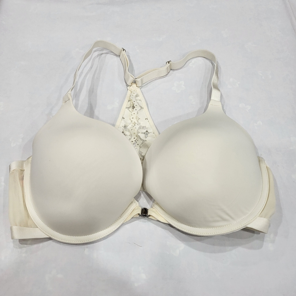 Dobreva Size 38DD Racerback Cream Bra Lace Detail